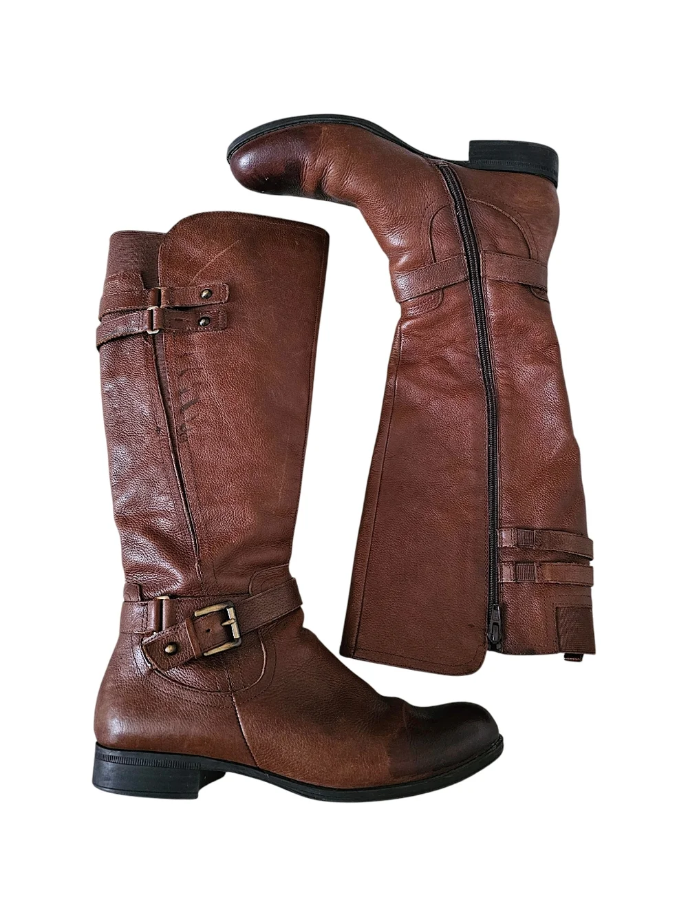 Naturalizer Jackie Tall Leather Riding Boots - Size 9.5 M *FAIR CONDITION*